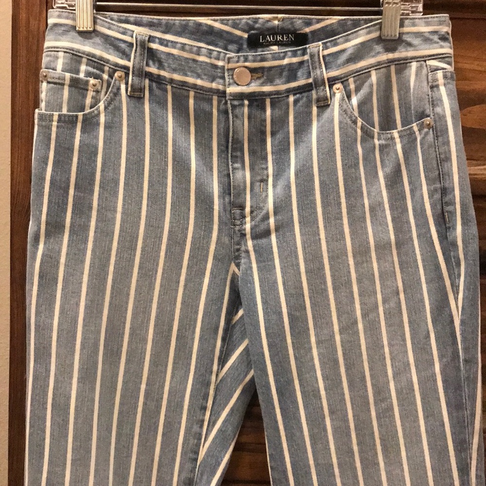 Ralph Lauren striped skinny jeans